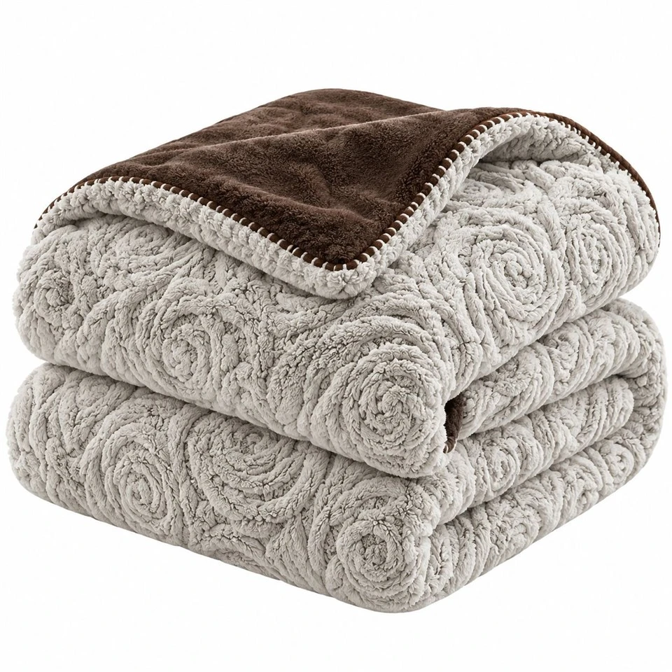 Luxury Mink-Printed Camellia Blanket Luxury Mink-Printed Camellia Blanket