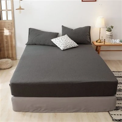Plain Anti-Slip Cotton Fitted Sheet