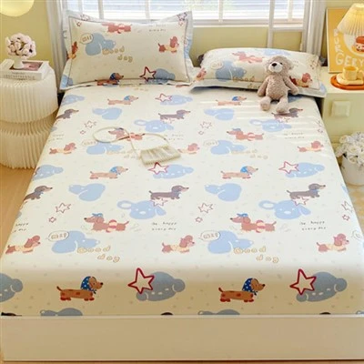 Pure Cotton Cartoon Printed Fitted Sheet