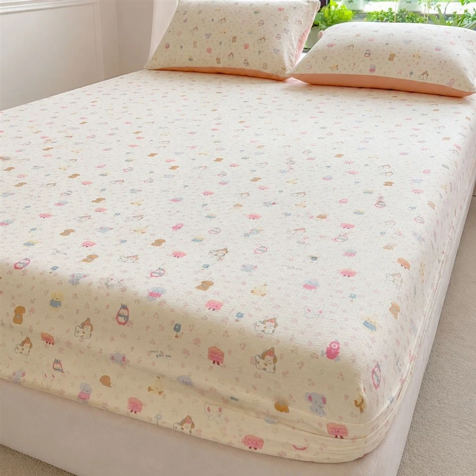 Soft Comfortable Printed Fitted Bed Sheet